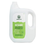 bottle of 5 liter sesame oil cold pressed filtered oil setup by amrutva fine foods llp