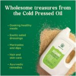 Amrutva Cold Pressed Sesame Oil - 100% pure and natural; extracted using traditional methods. Rich in nutrients and antioxidants; this organic cold pressed sesame oil is perfect for cooking and overall wellness.