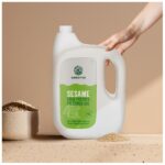Amrutva Cold Pressed Sesame Oil - 100% pure and natural; extracted using traditional methods. Rich in nutrients and antioxidants; this organic cold pressed sesame oil is perfect for cooking and overall wellness.