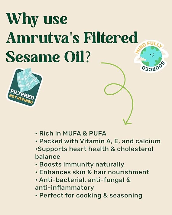 Amrutva Filtered Sesame Oil - 5 Liters