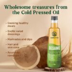 Amrutva Cold Pressed filtered Sesame Oil - Rich in nutrients and ideal for cooking.
