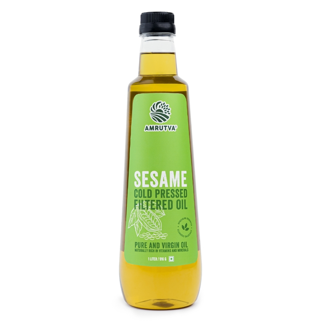 COLD PRESSED FILTERED SESAME OIL 1 L, PACK of 1