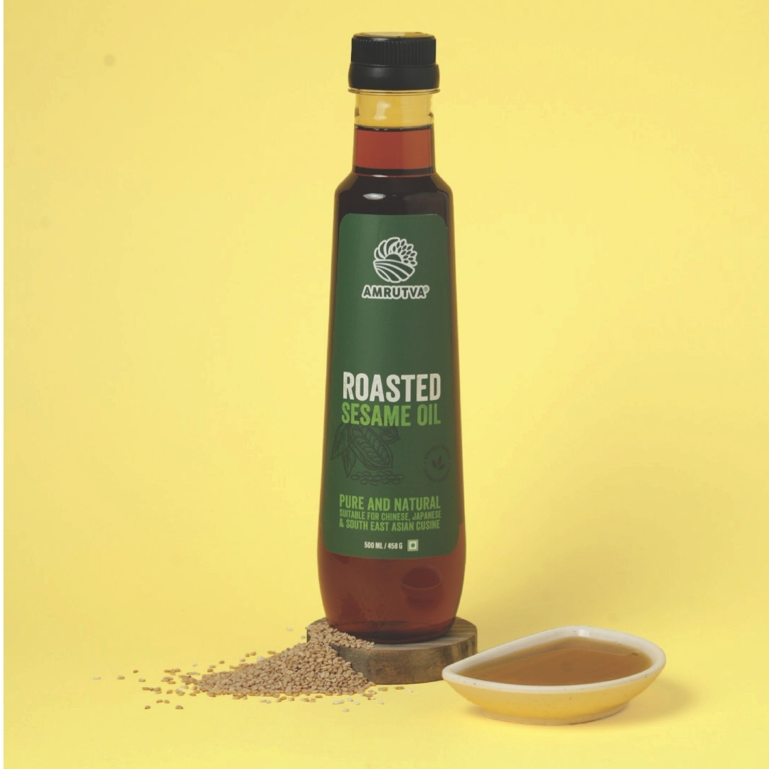 ROSTED SESAME OIL 500 ML BOTTLE AMRUTVA