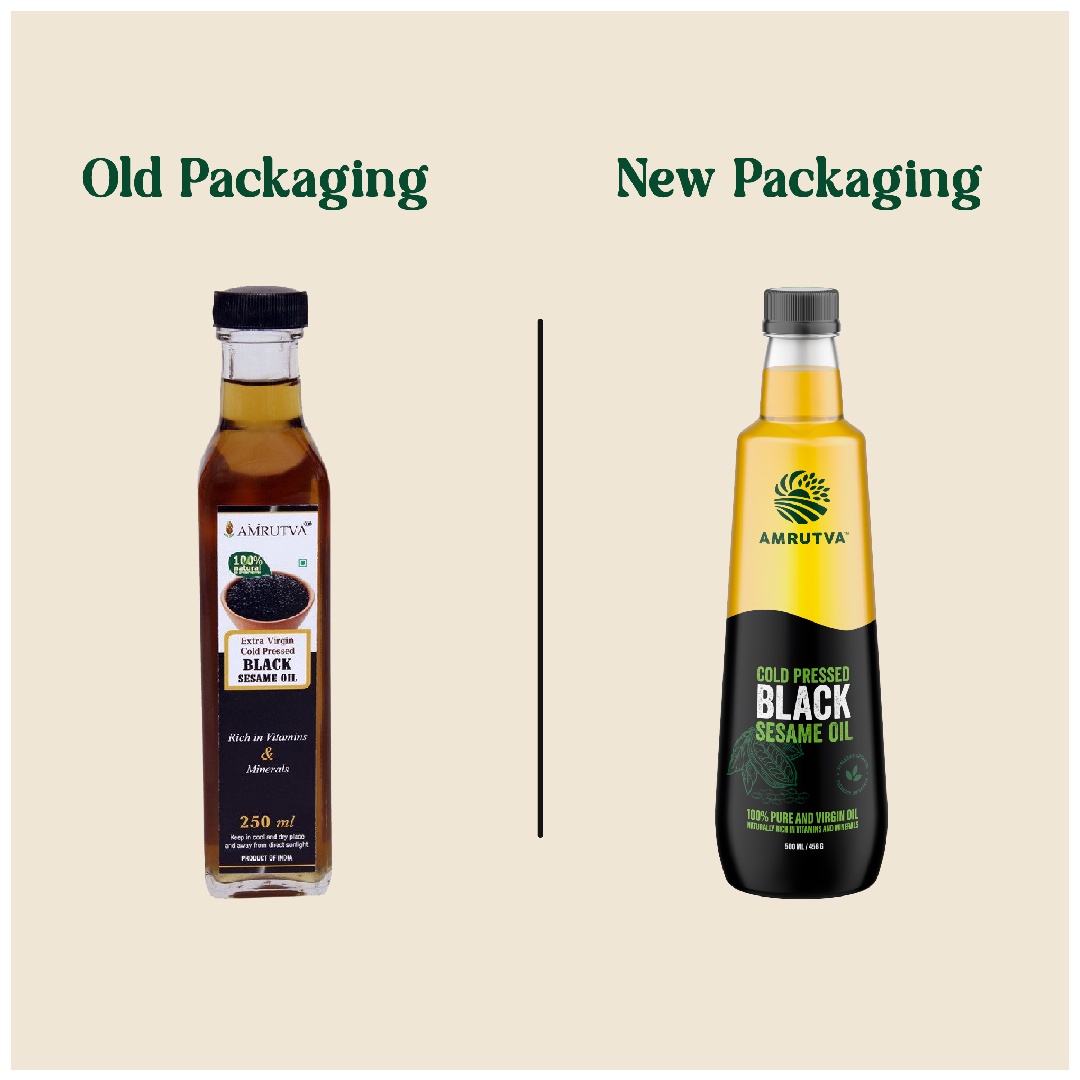 Amrutva Roasted Sesame Oil - Cold Pressed and Extra Virgin