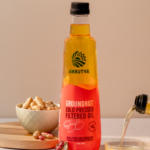 Amrutva Cold Pressed Groundnut Oil made with premium Indian peanuts using traditional wooden kolhus/chekku. This groundnut oil is 100% natural; pure; and perfect for cooking.