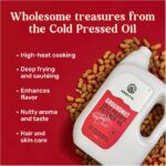 Amrutva Cold Pressed Groundnut Oil - Combo Pack. Pure and natural oil extracted from premium peanuts. Perfect for cooking and adds a nutty flavor to your dishes.