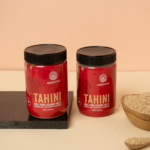 Creamy Amrutva White Tahini made with premium quality sesame seeds. This white tahini is perfect for hummus; dips; and more. 100% natural; pure; and stone-ground for a smooth; nutty flavor.