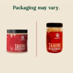 Creamy white tahini made from toasted sesame seeds. Perfect for hummus; dips; and dressings. Gluten-free and packed with essential vitamins and minerals.