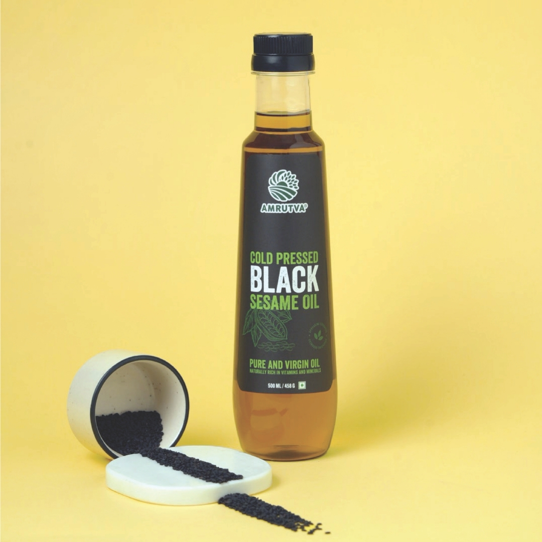 Amrutva Cold Pressed Black Sesame Seed Oil 500 ml