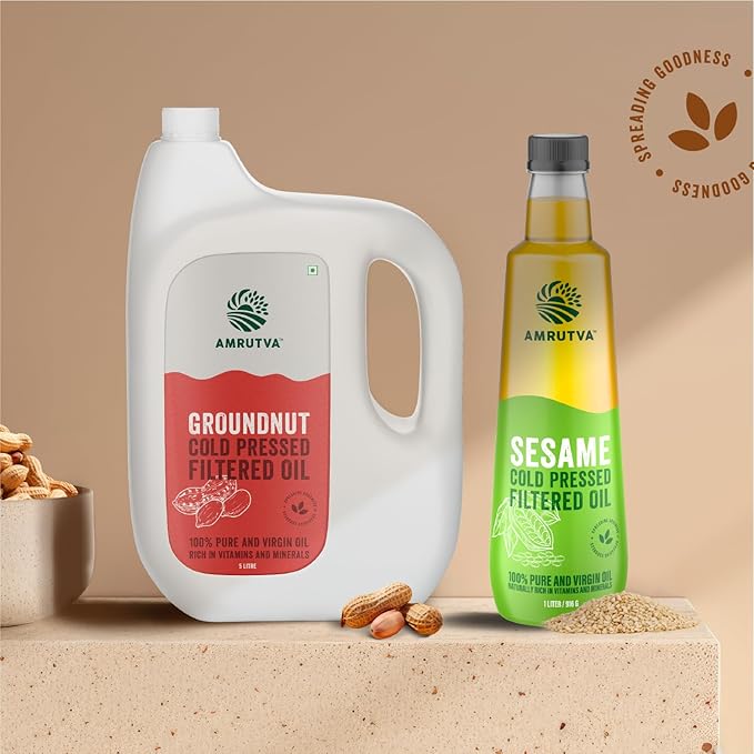 Amrutva Cold Pressed Groundnut and Sesame Oil Combo