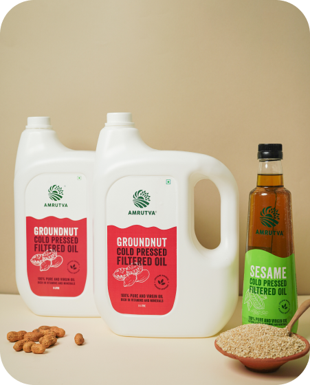 Amrutva Cold Pressed Groundnut and Sesame Oil Combo
