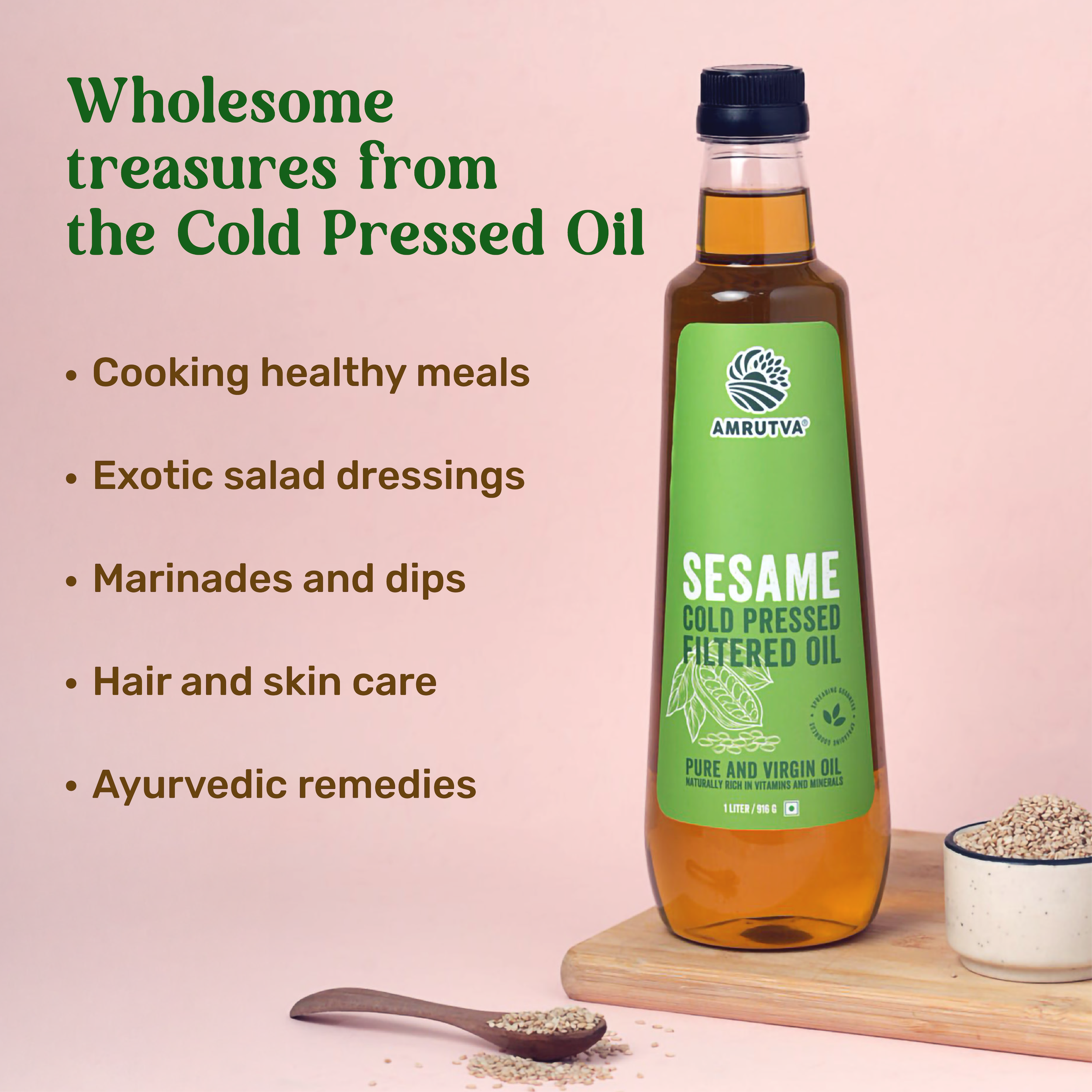 COLD PRESSED FILTERED SESAME OIL 1 L