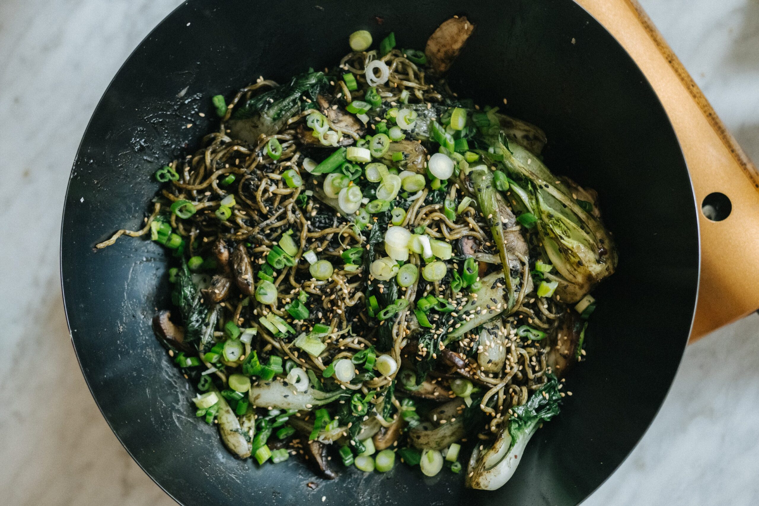 Black Sesame Tahini Noodles with Cold-Pressed Black Sesame Oil