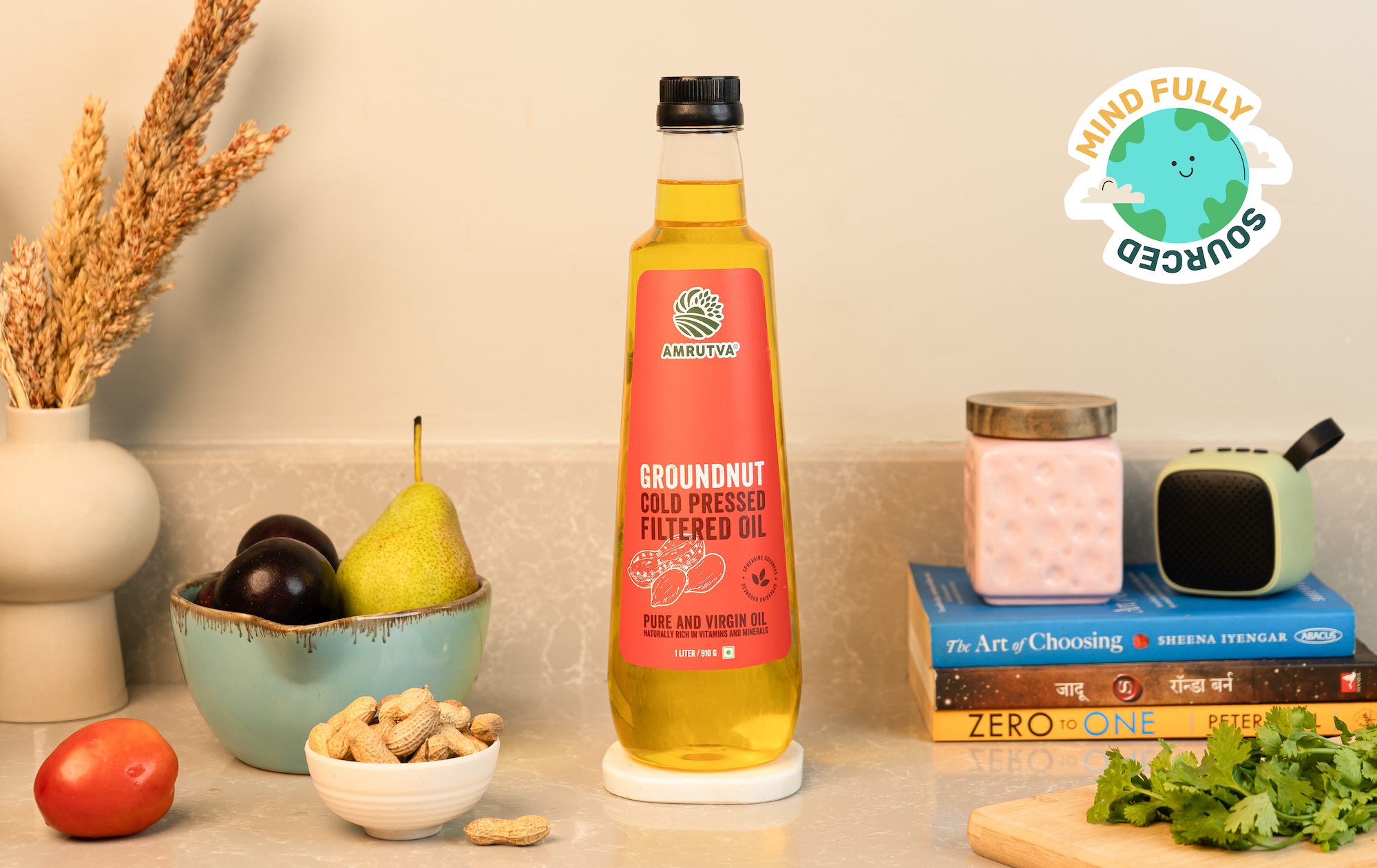 cold pressed filtered groundnut oil 1 l oil pack